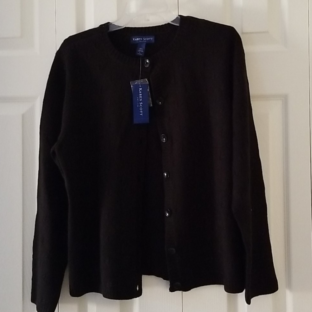 Brown button up sweater
